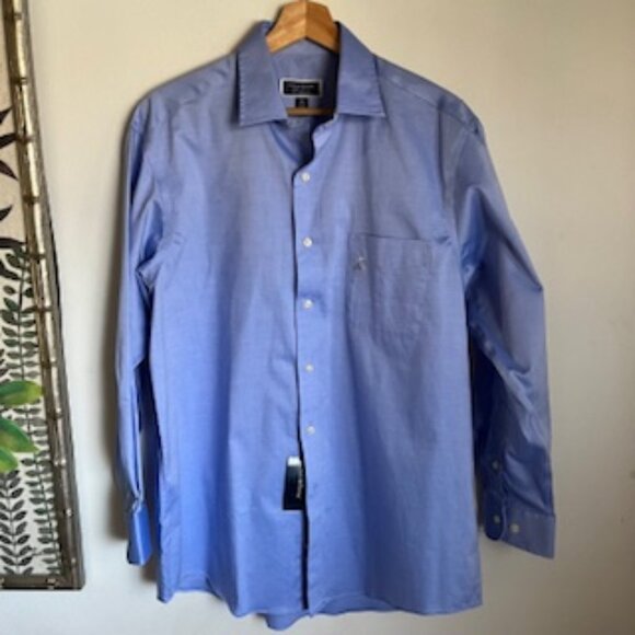 🧡3/15 NWT Club Room Regular Fit Performance Cotton Shirt Men's 16/32-33 - Picture 1 of 11